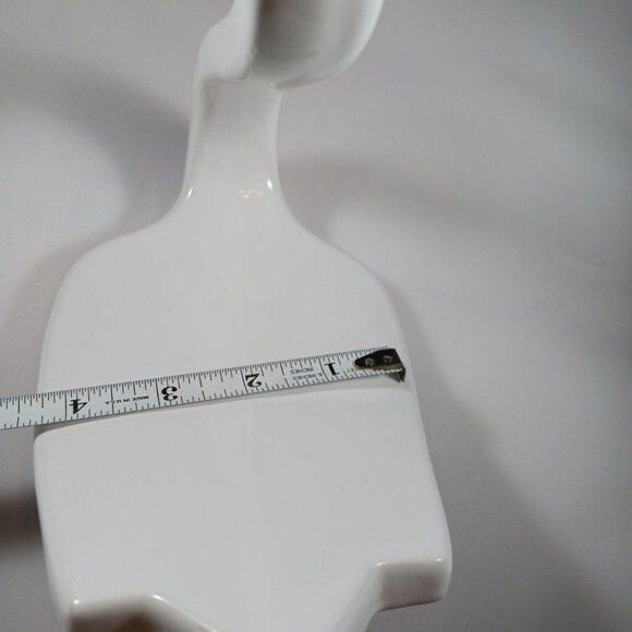 Vintage 80's White Ceramic SWAN Statue Hand Towel Holder - Picture 5 of 10